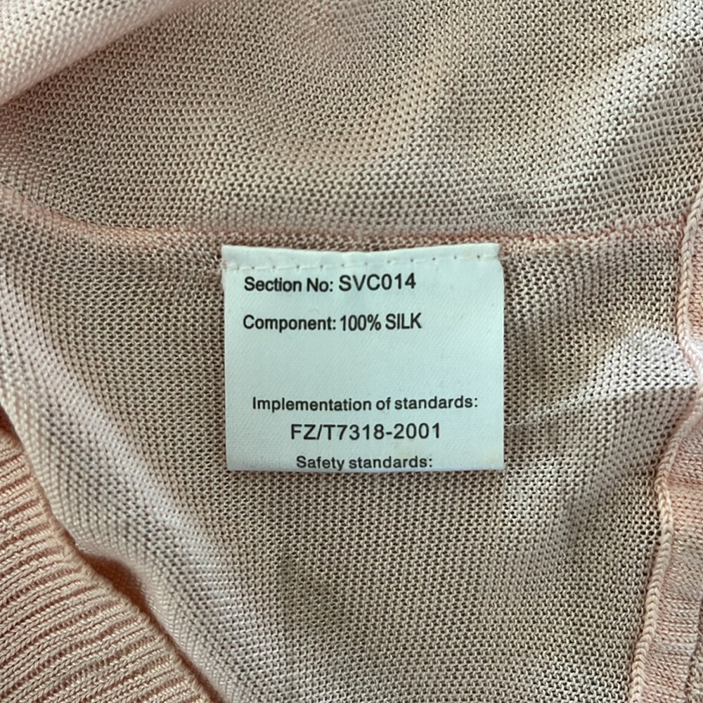 VGUC MaxMara weekend 100% silk short sleeve sweater with floral centre panel - Picture 7 of 8